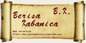 Beriša Kabanica vizit kartica